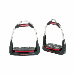 Freejump - Étriers Air's plancher plat / oeil orienté / noir / noir Rouge Discount
