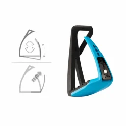 Clearance Freejump - Étriers Soft'Up Lite Noir / Bleu