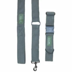 GEM - Collier + laisse pour chien kaki Vert Discount