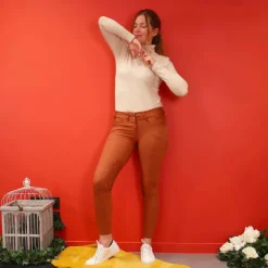 New GEM - Pantalon d'équitation femme Dark terracota Orange