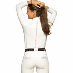 GEM - Polo manches longues Victor femme Blanc New