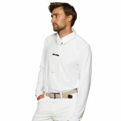 GEM - Polo manches longues homme Blanc Outlet