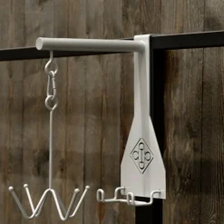 Grooming Deluxe - Crochet porte-bridon 4 branches Argent New