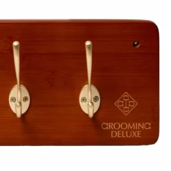 Grooming Deluxe - Porte pour sangles et vestes en bois Marron Clearance