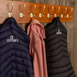 Grooming Deluxe - Porte pour sangles et vestes en bois Marron Clearance