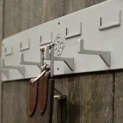 Online Grooming Deluxe - Porte-bridon 6 crochets et porte-nom Argent