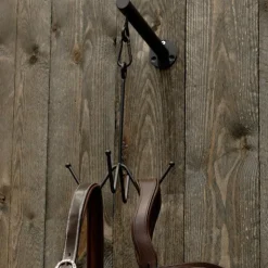 Grooming Deluxe - Porte-bridon mural 4 branches Noir New