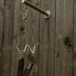 Best Grooming Deluxe - Porte-bridon mural 4 branches Argent