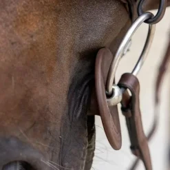 Online Grooming Deluxe - Rondelles de mors en silicone petit trou (x2) Marron