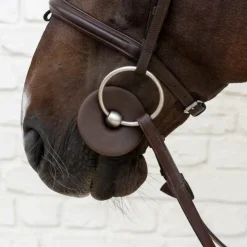 Online Grooming Deluxe - Rondelles de mors en silicone petit trou (x2) Marron
