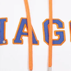 Best Hagg - Sweat à capuche femme / orange/ bleu roi Blanc