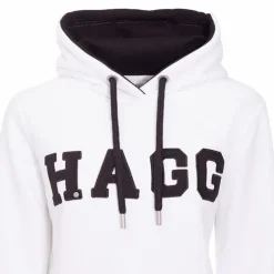 New Hagg - Sweat à capuche femme / noir Blanc