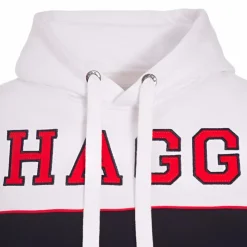 Hagg - Sweat hoodie à capuche blanc / marine Sale