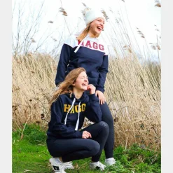 Hagg - Sweat hoodie à capuche blanc / marine Sale