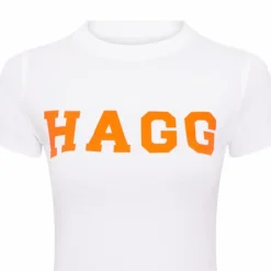 Hagg - T-shirt manches courtes femme / orange Blanc