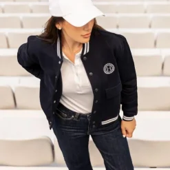 Hot Harcour - Bomber manches longues femme Agathe Marine