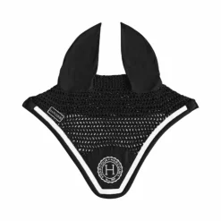 Harcour - Bonnet pour chevaux Fredy / blanc Noir New