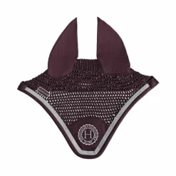 Online Harcour - Bonnet pour chevaux Fredy aubergine Bordeaux