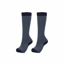 Harcour - Chaussettes d'équitation Spiral tweed / blanc (x1) Marine Hot