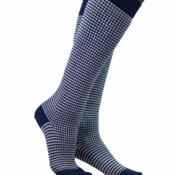 Harcour - Chaussettes d'équitation Spiral tweed / blanc (x1) Marine Hot