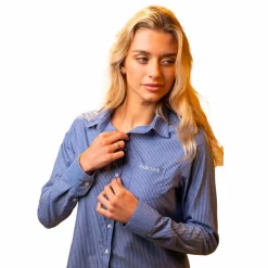 Hot Harcour - Chemise manches longues casual femme Swany et blanche Marine