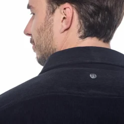 Clearance Harcour - Chemise manches longues en velours homme Shavi Noir