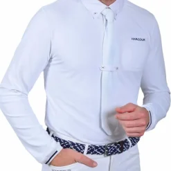 Harcour - Chemise manches longues homme Piano Blanc Outlet