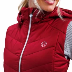 Harcour - Doudoune sans manches femme Best of rubis Rouge Hot