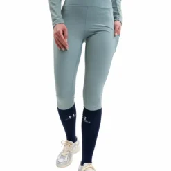 Harcour - Legging d'équitation femme Louna grey green Vert New