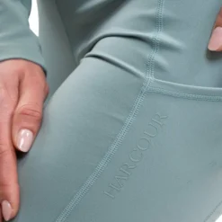 Harcour - Legging d'équitation femme Louna grey green Vert New