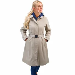 Harcour - Manteau Trench long femme Tweeta Beige Clearance