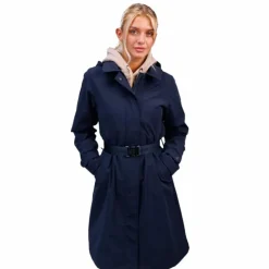 Harcour - Manteau Trench long femme Tweeta Marine Online