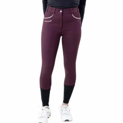 Harcour - Pantalon d'équitation femme Jaltika aubergine Bordeaux Outlet