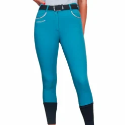 Clearance Harcour - Pantalon d'équitation femme fix system gris Jaltika canard Bleu