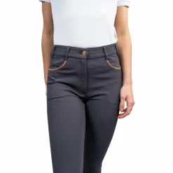 Harcour - Pantalon d'équitation femme Boogie dark grey/ rose gold Gris Sale