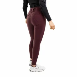 Clearance Harcour - Pantalon d'équitation femme Ludivine aubergine Bordeaux