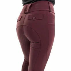 Clearance Harcour - Pantalon d'équitation femme Ludivine aubergine Bordeaux