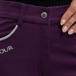 Harcour - Pantalon d'équitation polaire femme Jaipur figue Violet Outlet