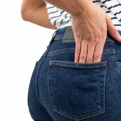 Outlet Harcour - Pantalon jean femme Girlfriend Power Marine