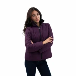 Outlet Harcour - Parka courte réversible femme Adele / figue Noir