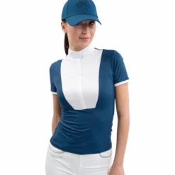 Harcour - Polo de concours manches courtes femme Shine lagon Bleu Outlet