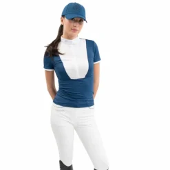 Harcour - Polo de concours manches courtes femme Shine lagon Bleu Outlet