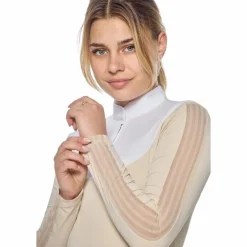 Hot Harcour - Polo de concours manches longues femme Pannie ivoire Beige