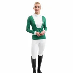 Harcour - Polo de concours manches courtes femme Prague emerald green Vert