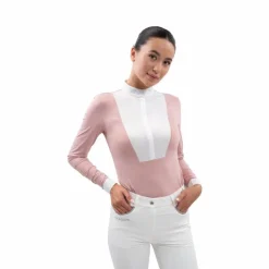Discount Harcour - Polo de concours manches longues femme Stella pivoine Rose