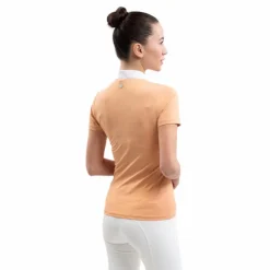 Clearance Harcour - Polo de concours manches courtes femme Paris abricot Orange