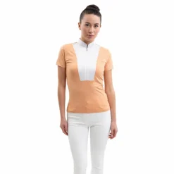 Clearance Harcour - Polo de concours manches courtes femme Paris abricot Orange