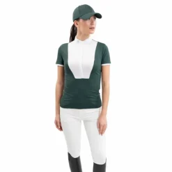 Outlet Harcour - Polo de concours manches courtes femme Shine jungle Vert