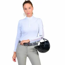 Hot Harcour - Polo de concours manches longues femme Pannie ML Blanc