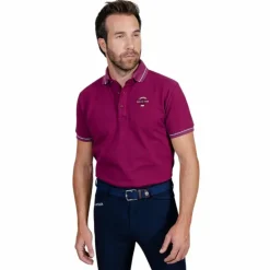 Harcour - Polo manches courtes homme Pampelonne violine Violet Best